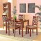 Baxton Studio Nicolette Modern and Contemporary Grey Fabric and Walnut Brown Finished Wood 5-Piece Dining Set 176-11387-8959-Zoro - alternate 6